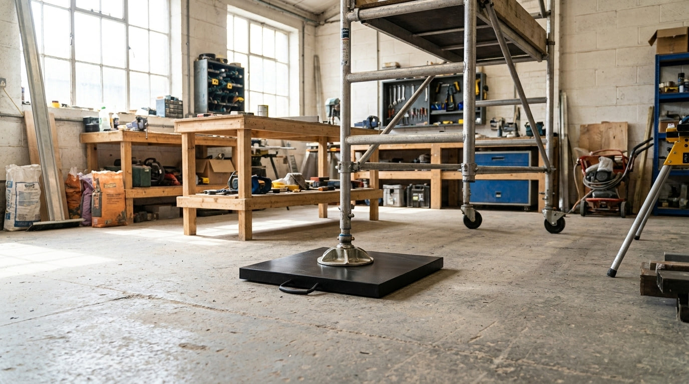 Eco Outrigger Pad - HMWP 5 Tonne Engineered Crane Support 300x300x30mm - how to install crane pad