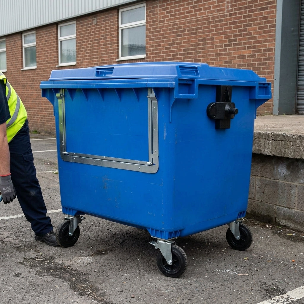 Large Capacity Four Wheeled HDPE Bin – 660L Commercial Waste Container