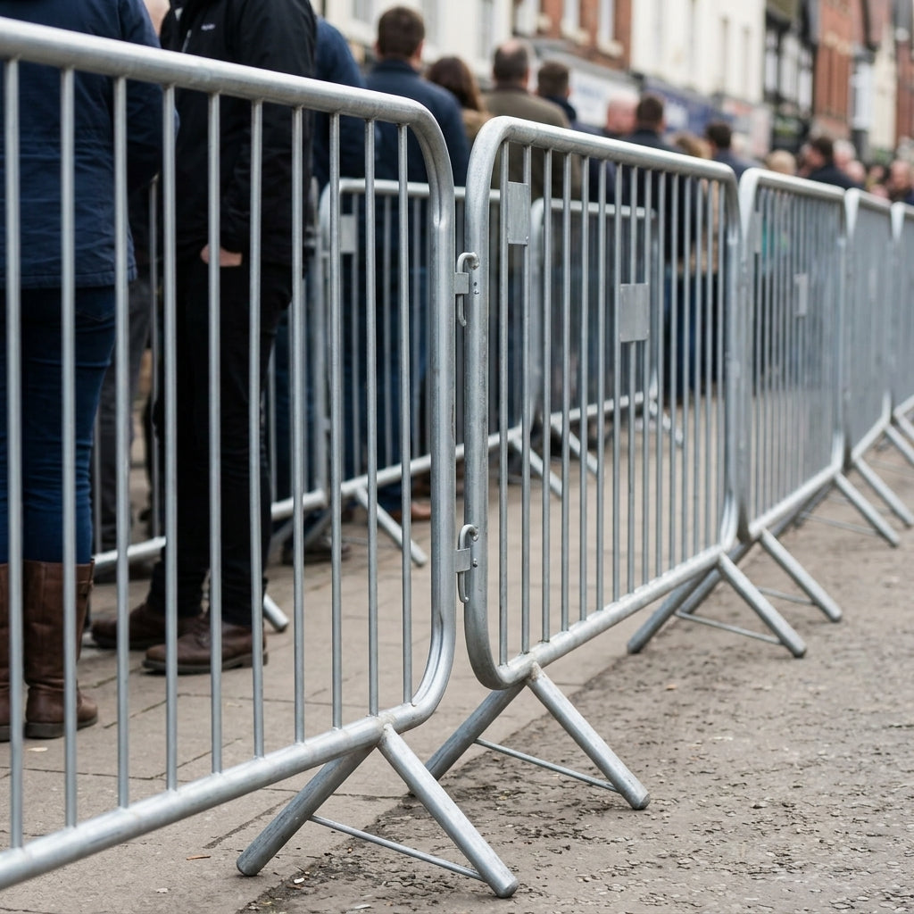 Steel Crowd Control Barrier with Fixed or Loose Leg Design