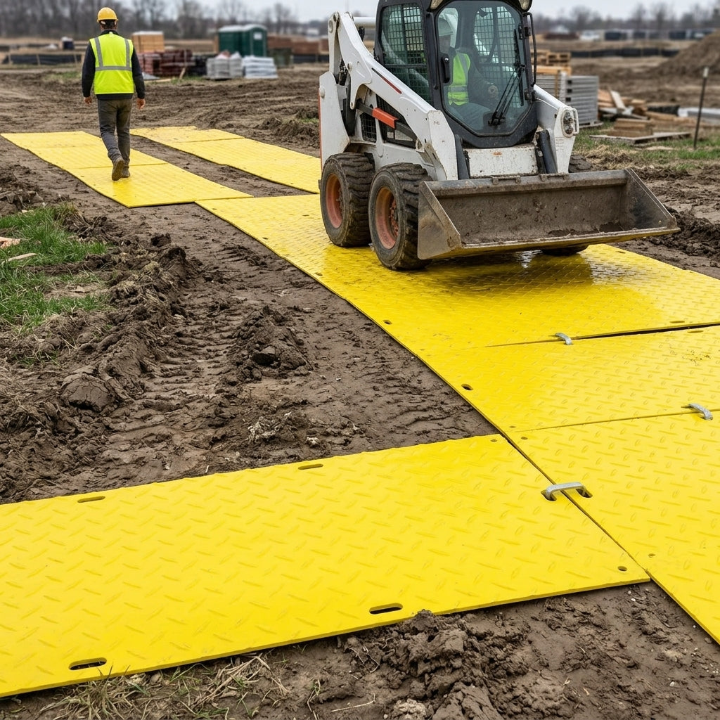 Heavy Duty Recycled HDPE Access Mat - 2.4m x 1.2m or Half Size