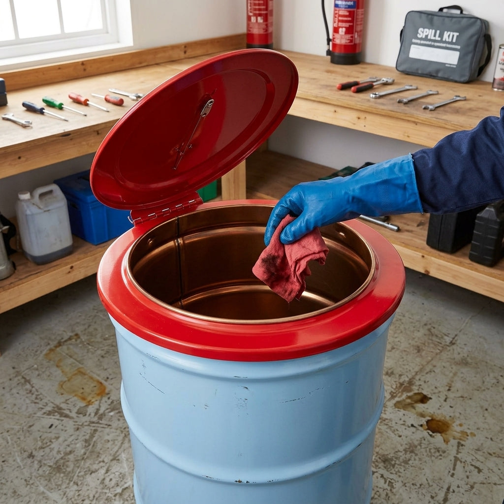 Self-Closing Steel Drum Safety Cover with Fusible Link