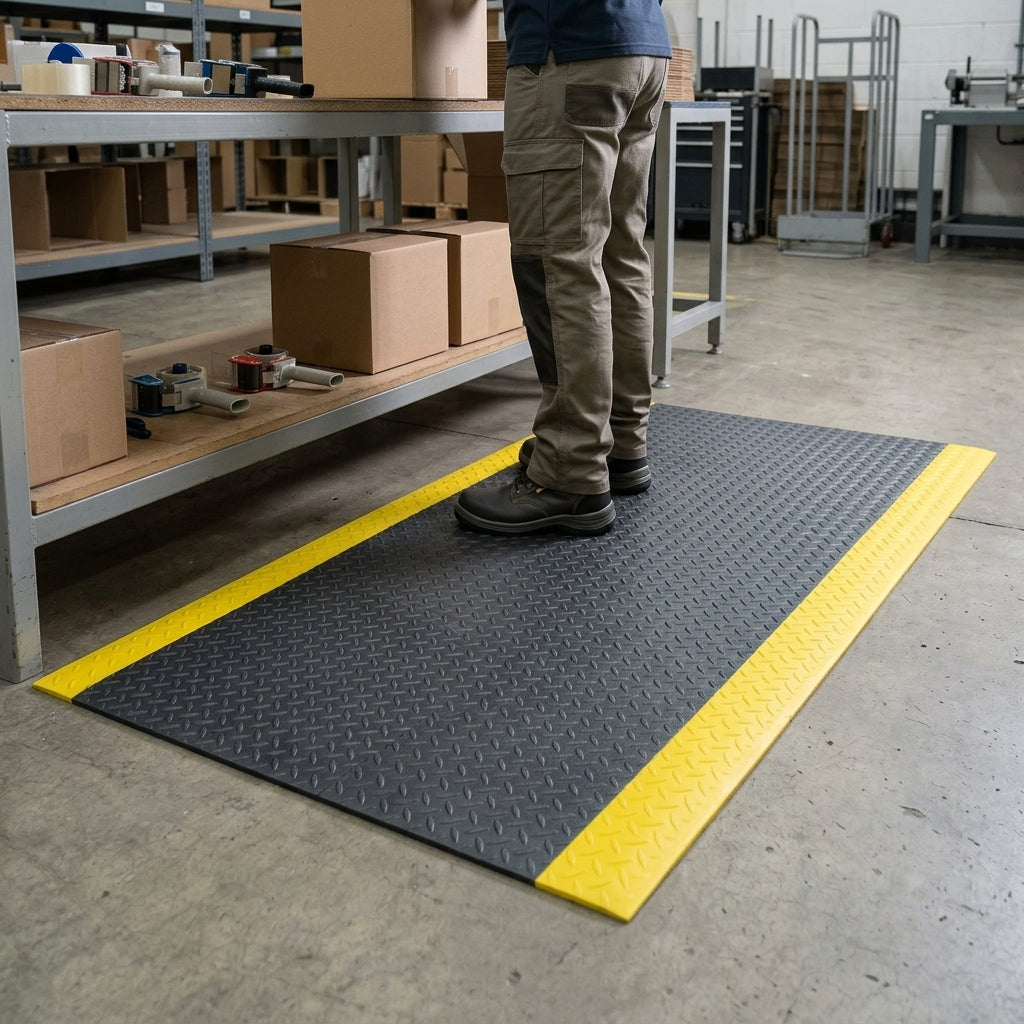Anti-Fatigue Mat Diamond Plate Medium Duty 12.7mm Thick