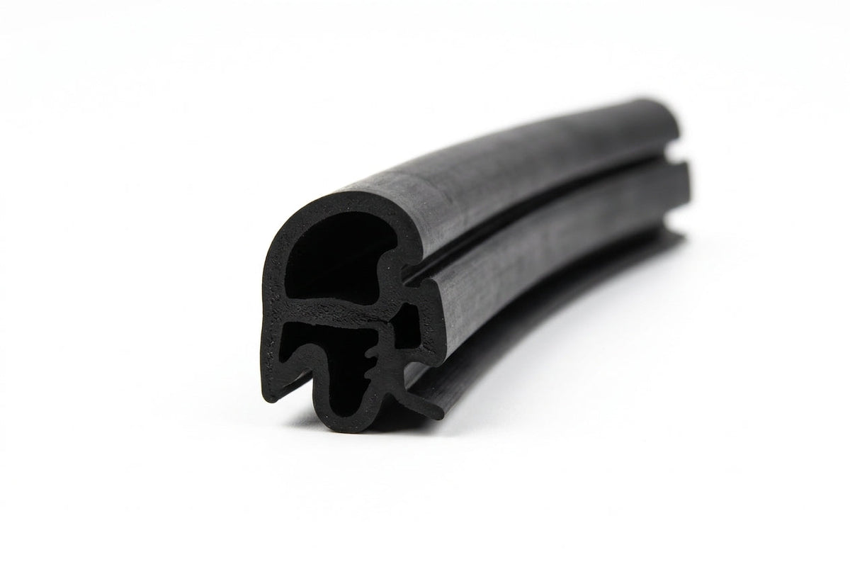 Black windscreen surround profile, angled studio shot, white background