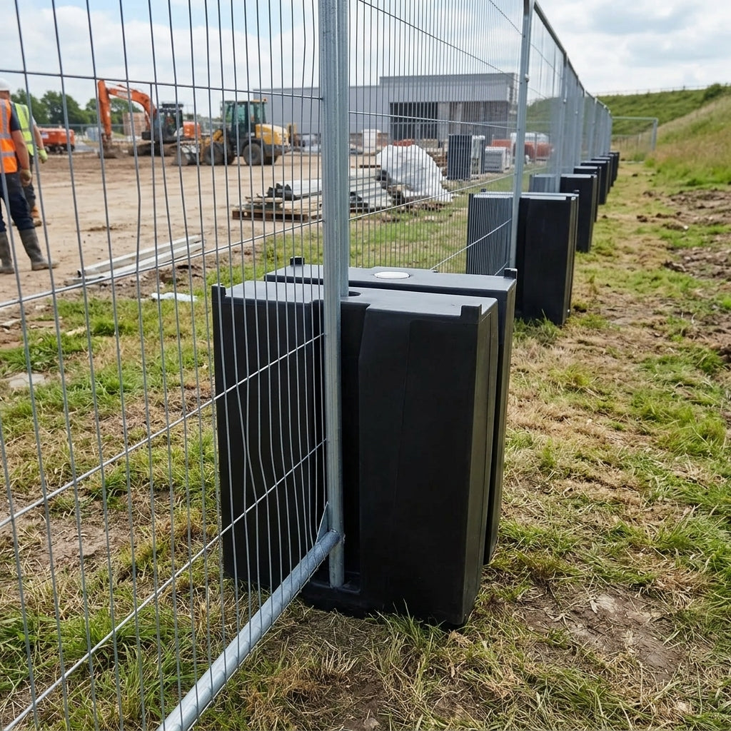 Freestanding Water-Filled Ballast Block for Fence Panels