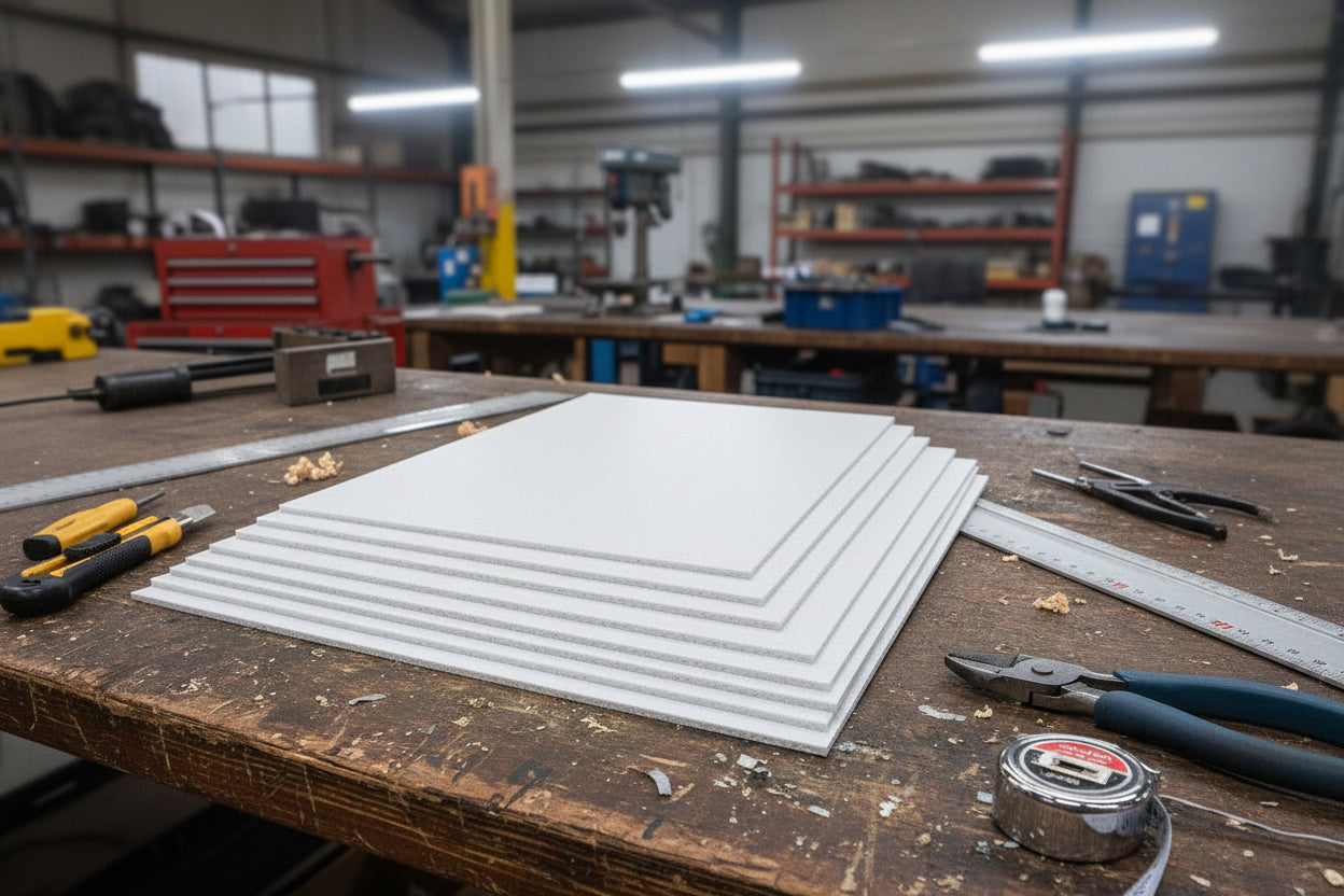White Corrugated Plastic Sheet - 4mm Thick