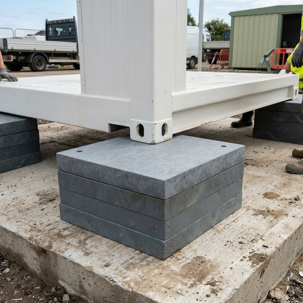 Recycled Plastic Foundation Pad for Modular Buildings