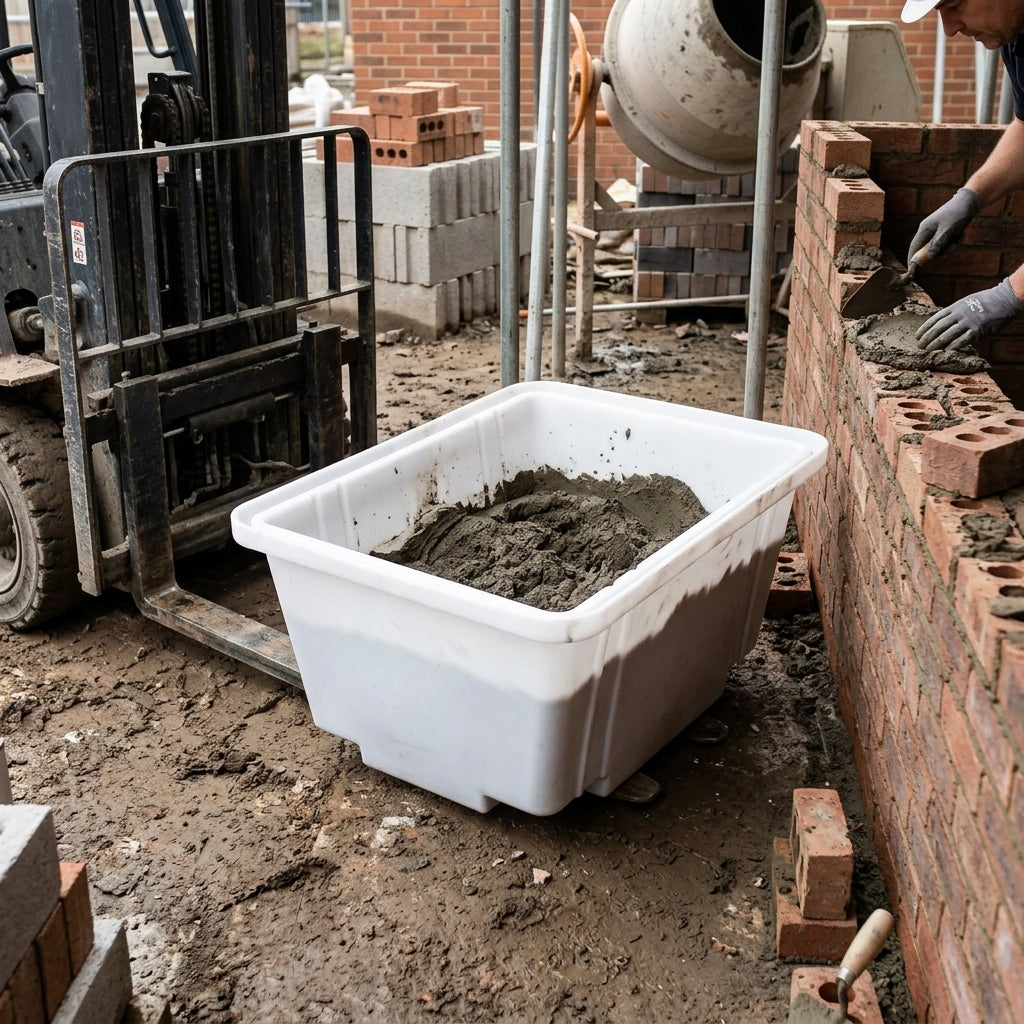 Heavy Duty Mortar Tub with Forklift Channels