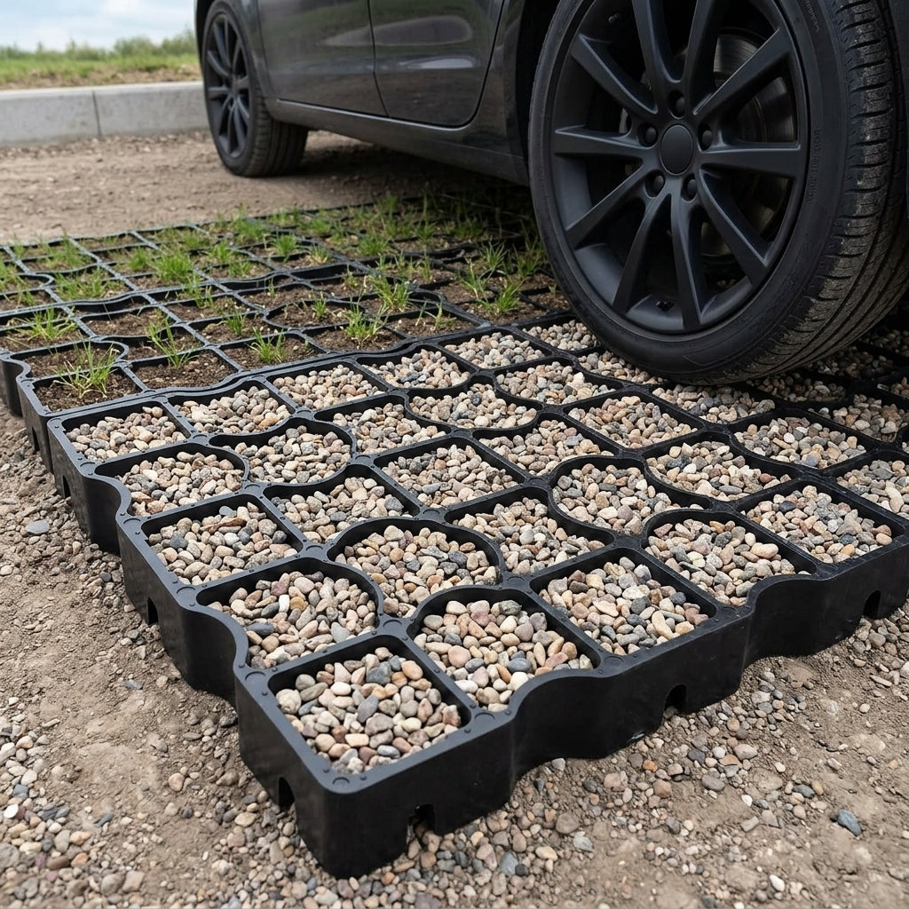 Porous Ground Reinforcement Grid - Recycled Polyethylene, Interlocking