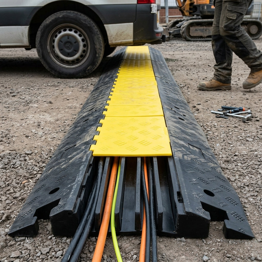 Heavy Duty Cable Ramp with Multiple Channels