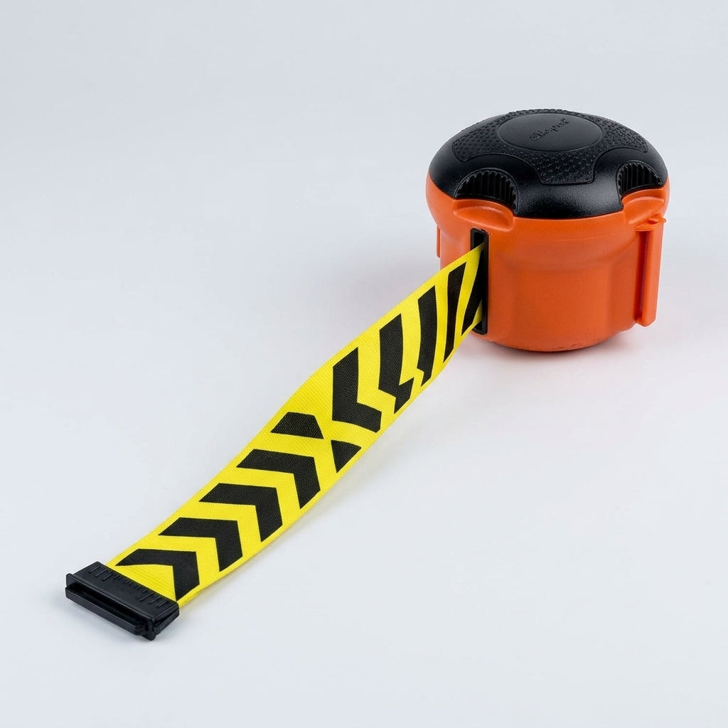 Retractable Caution Tape Barrier Unit with 9m Fabric Tape (view 2)