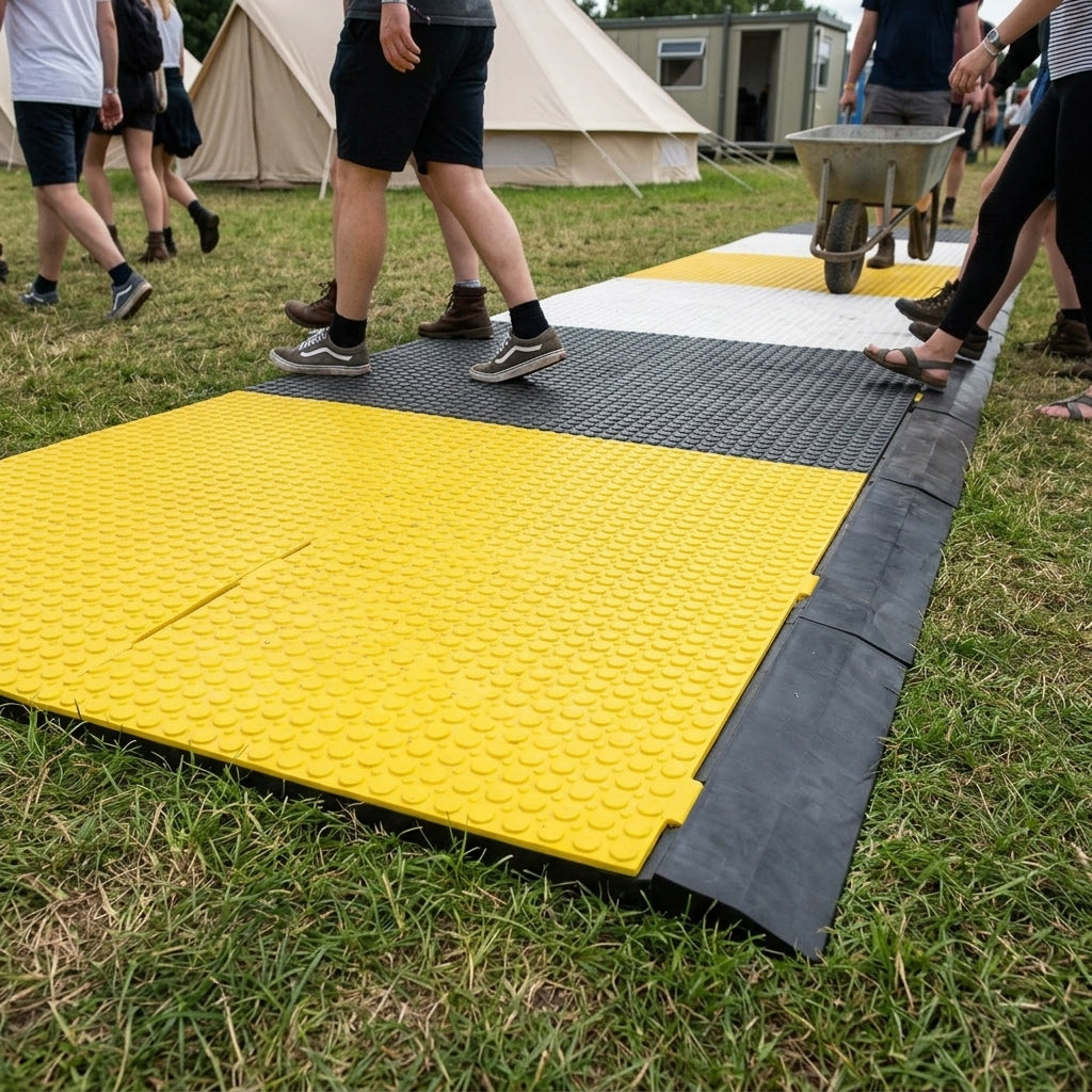 Heavy Duty Interlocking Safe Walk Matting - Non-Slip Surface