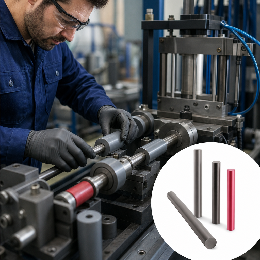 PVC Grey / Red / Black Rod 6mm to 40mm dia for Piping & insulation - UK Engineering Plastics