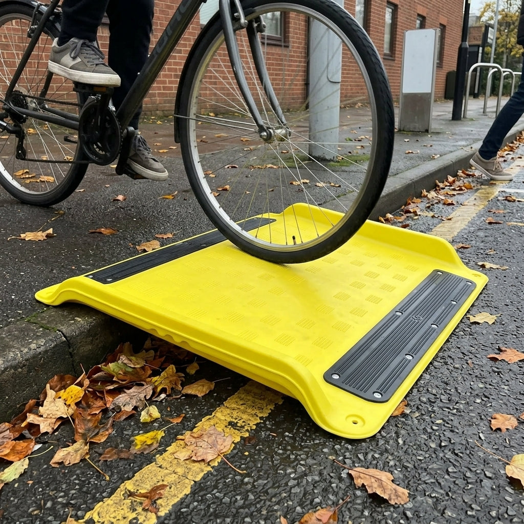 Pedestrian Kerb Ramp with Anti-Slip Surface - 75mm to 125mm Height