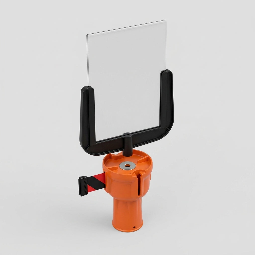 A4 Display Holder for Post and Base Barrier Systems (view 2)