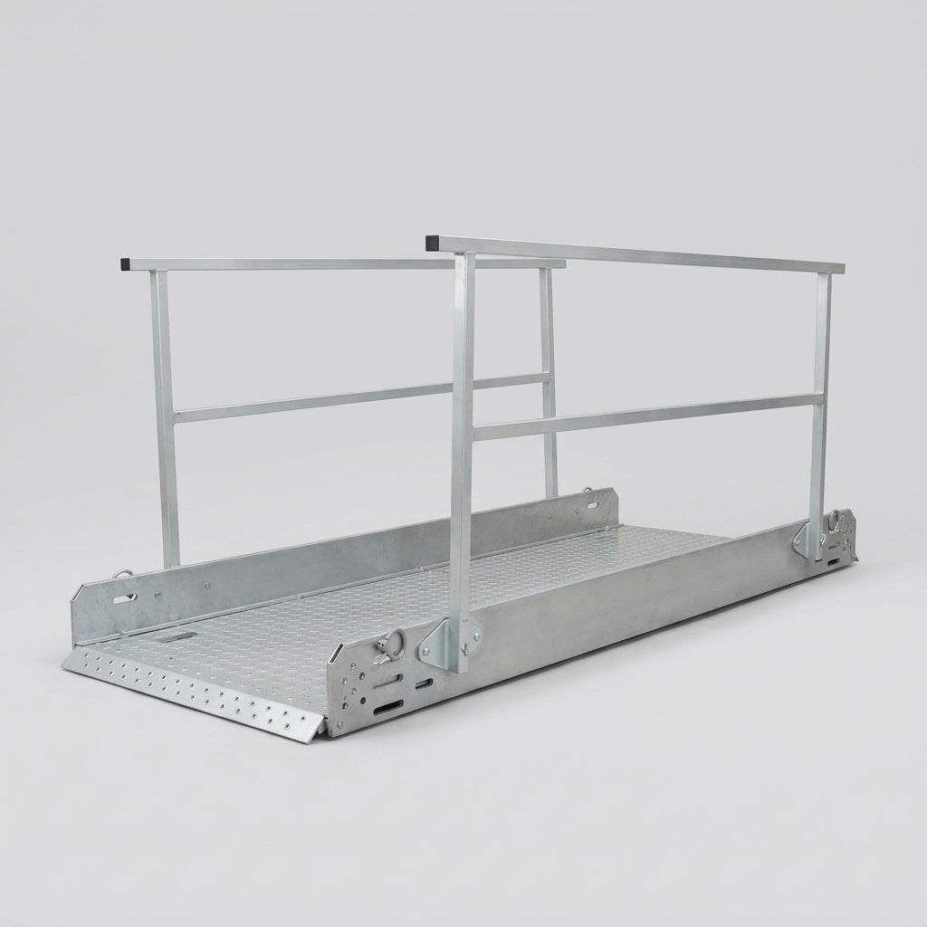 Aluminium Temporary Footbridge with Foldable Handrails (view 2)