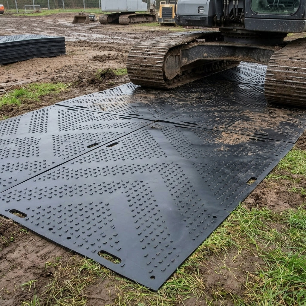 Heavy Duty Ground Protection Mat with Non-Slip Surface