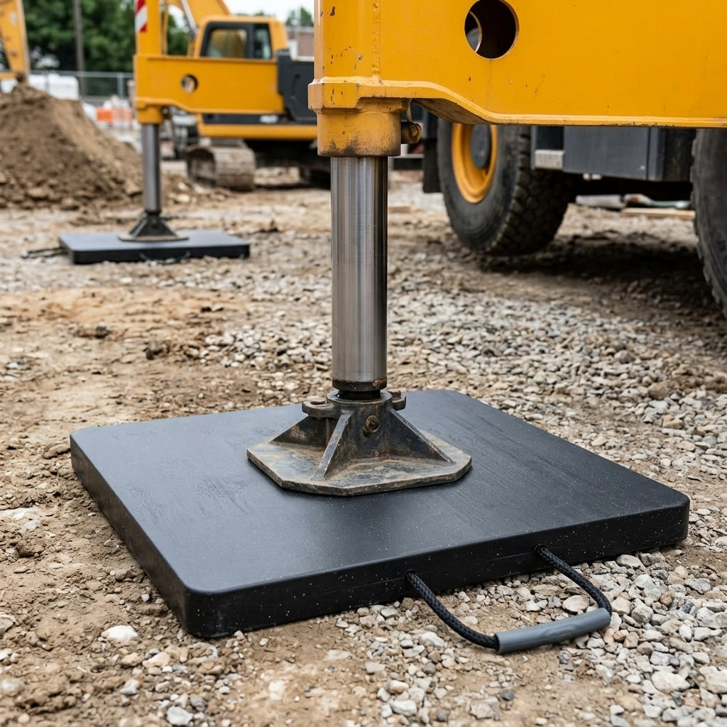 Lightweight Polyethylene Outrigger Pad for Load Distribution