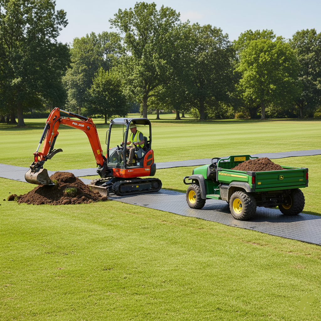 34kg lightweight access mat for temporary roadways and events