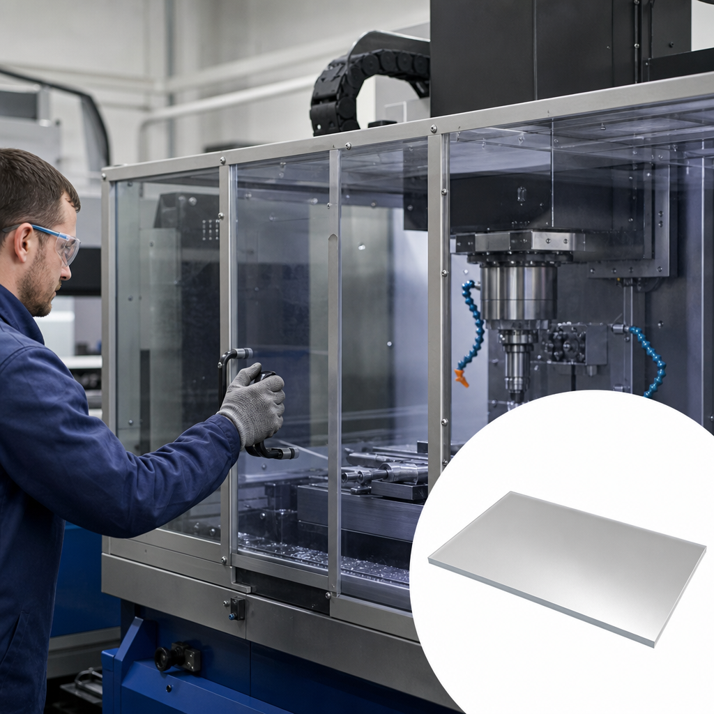 Clear Polycarbonate Sheet 12mm for Machine Guards & Glazing 12mm thick - UK Engineering Plastics