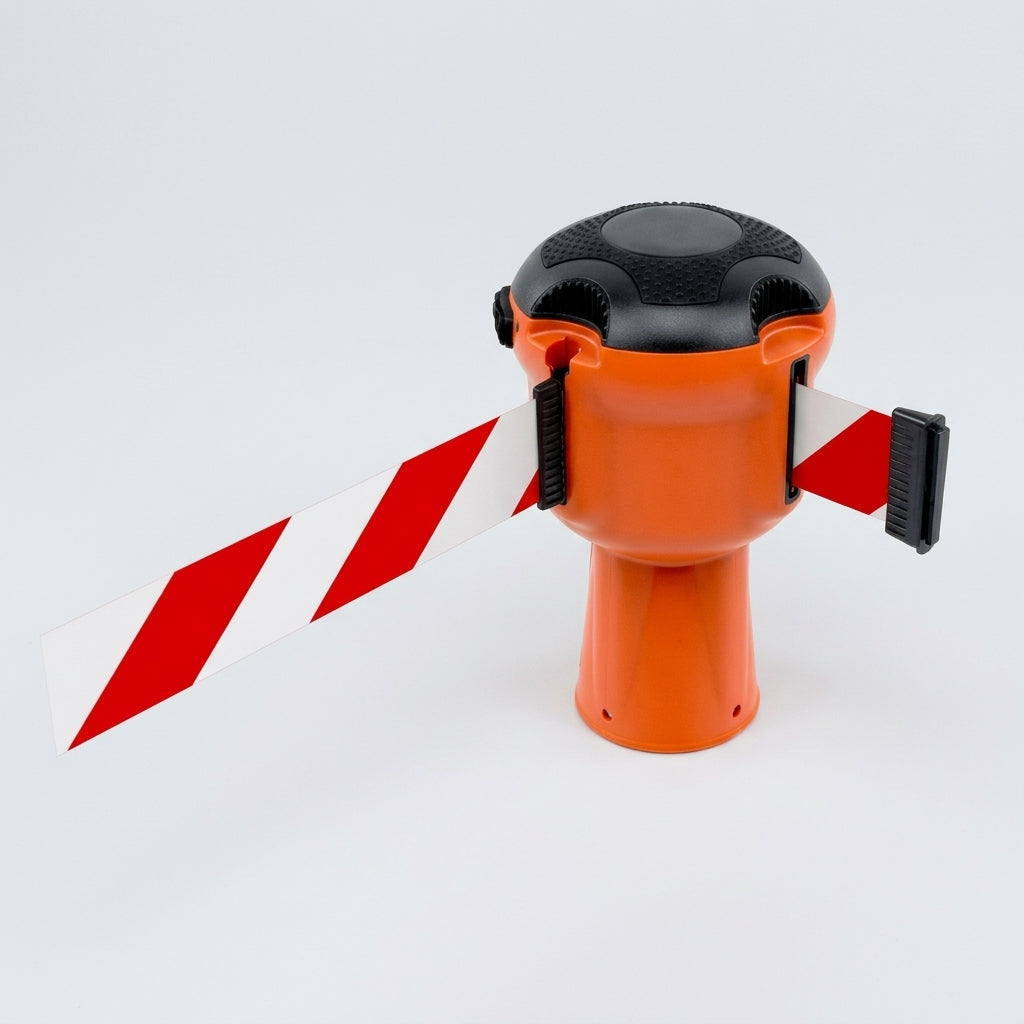 Retractable Safety Barrier Tape Unit – 9m High-Visibility Tape (view 2)
