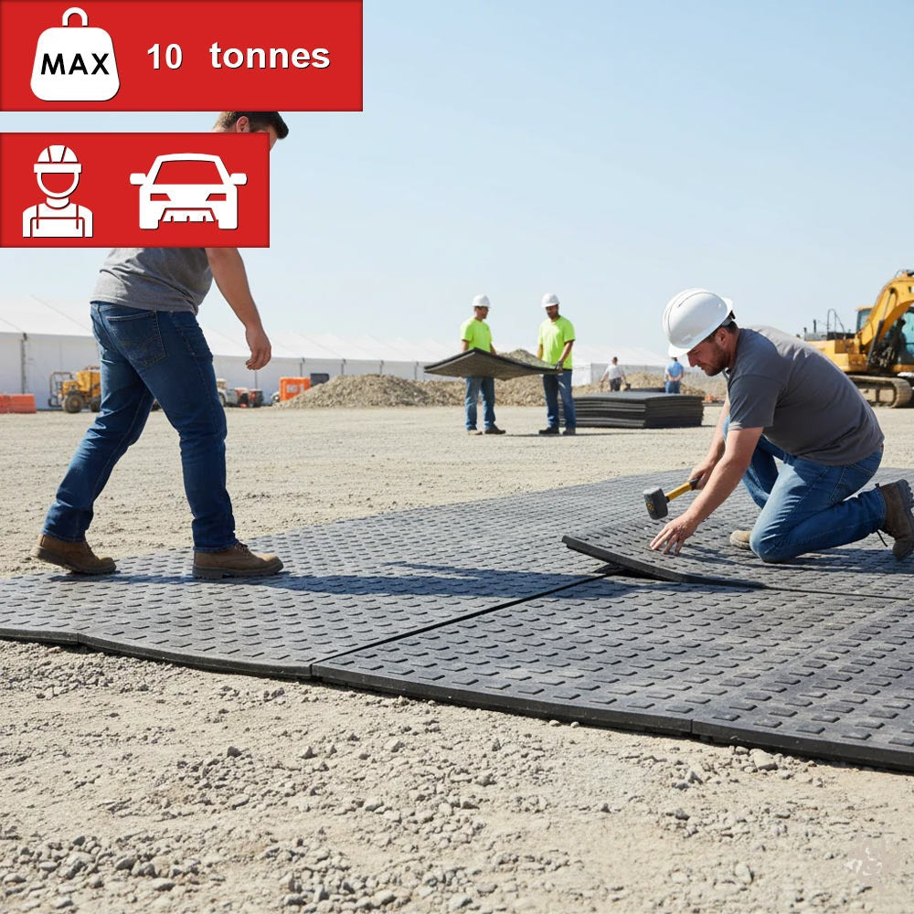 Heavy Duty Ground Protection Mat – Recycled, Anti-Slip, 22mm