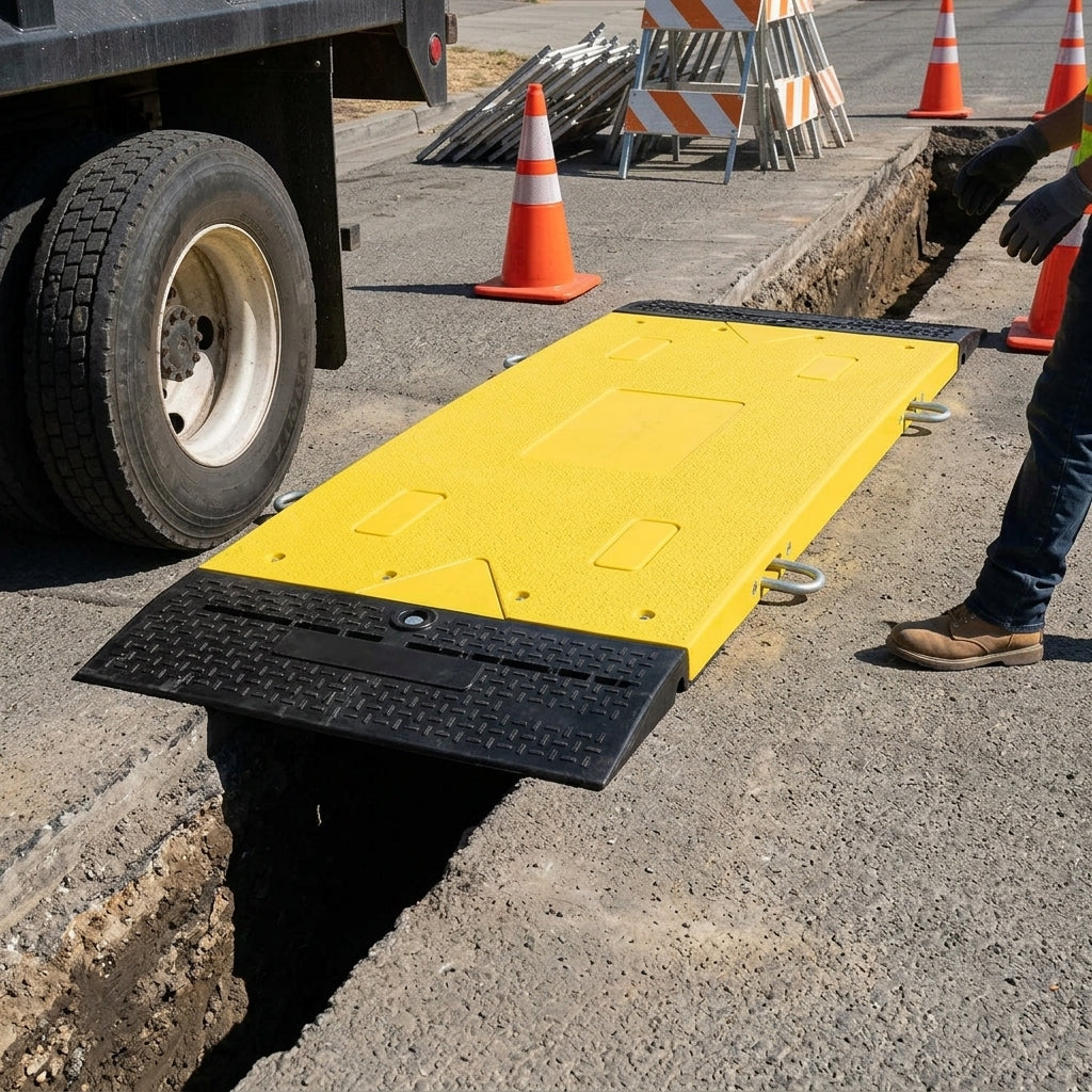 Composite Road Plate with Anti-Skid Surface - 1.5m Interconnectable