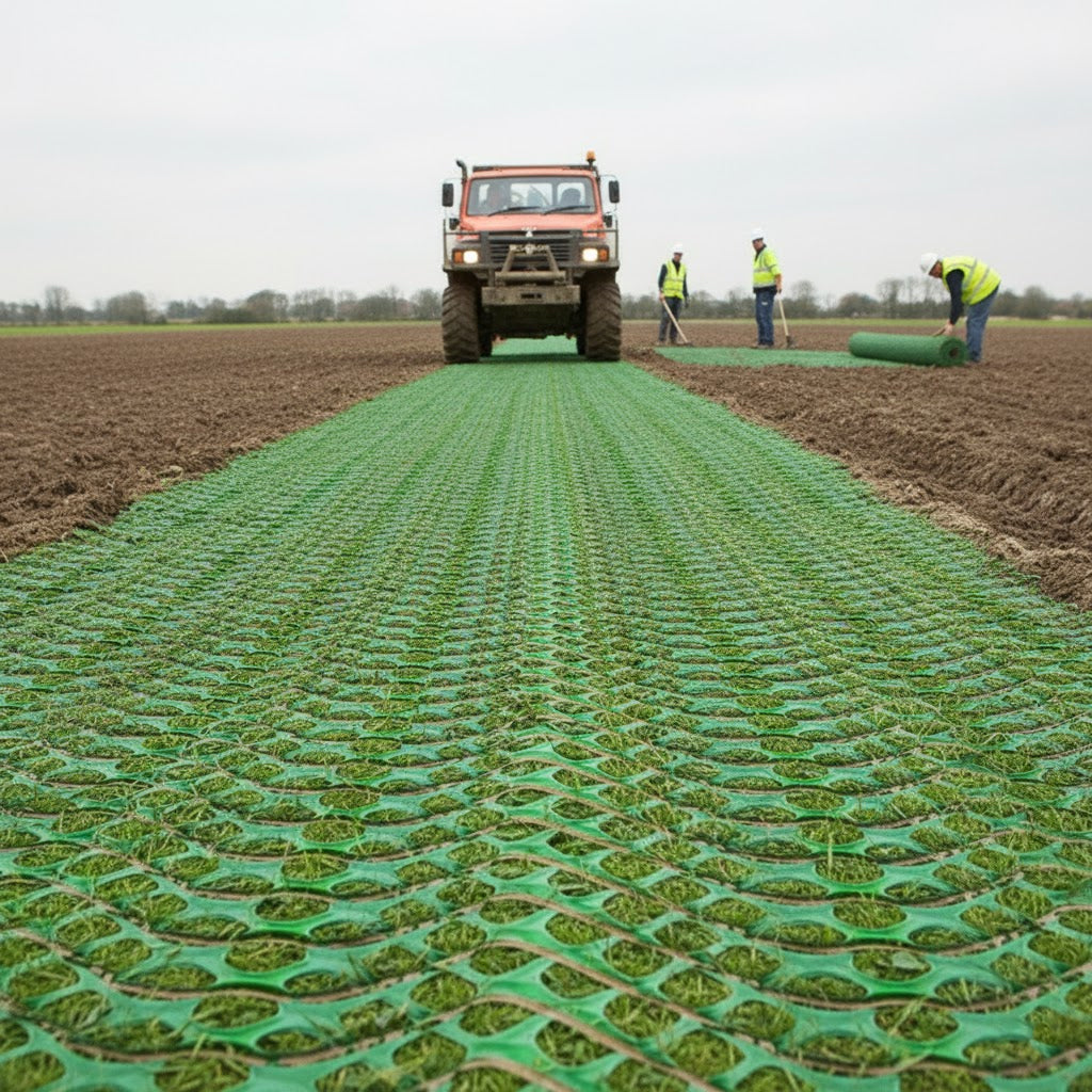 Grass Protection Mesh - 9mm Slip-Resistant Green Turf Saver