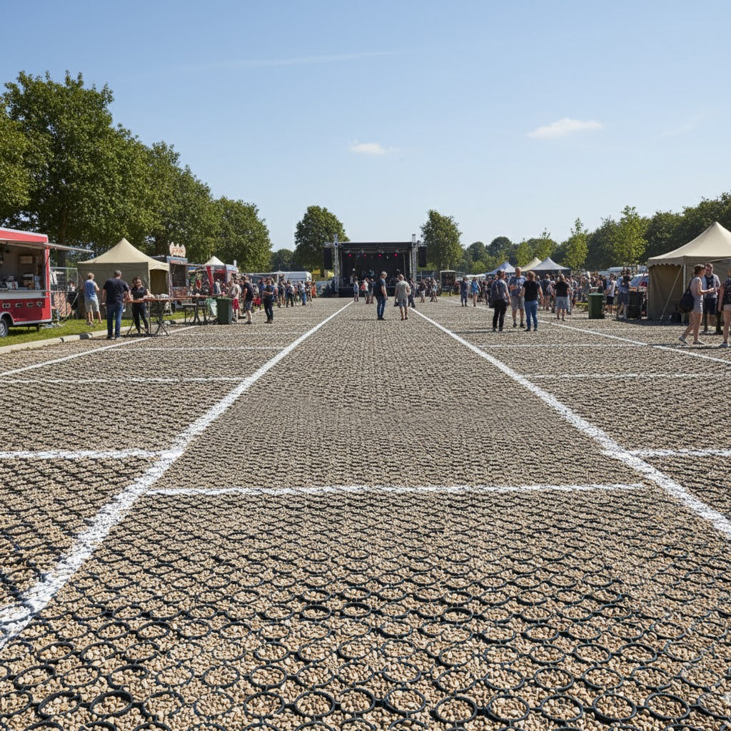 Ground Stabilisation Grid – Recycled Plastic, Heavy Duty, Black