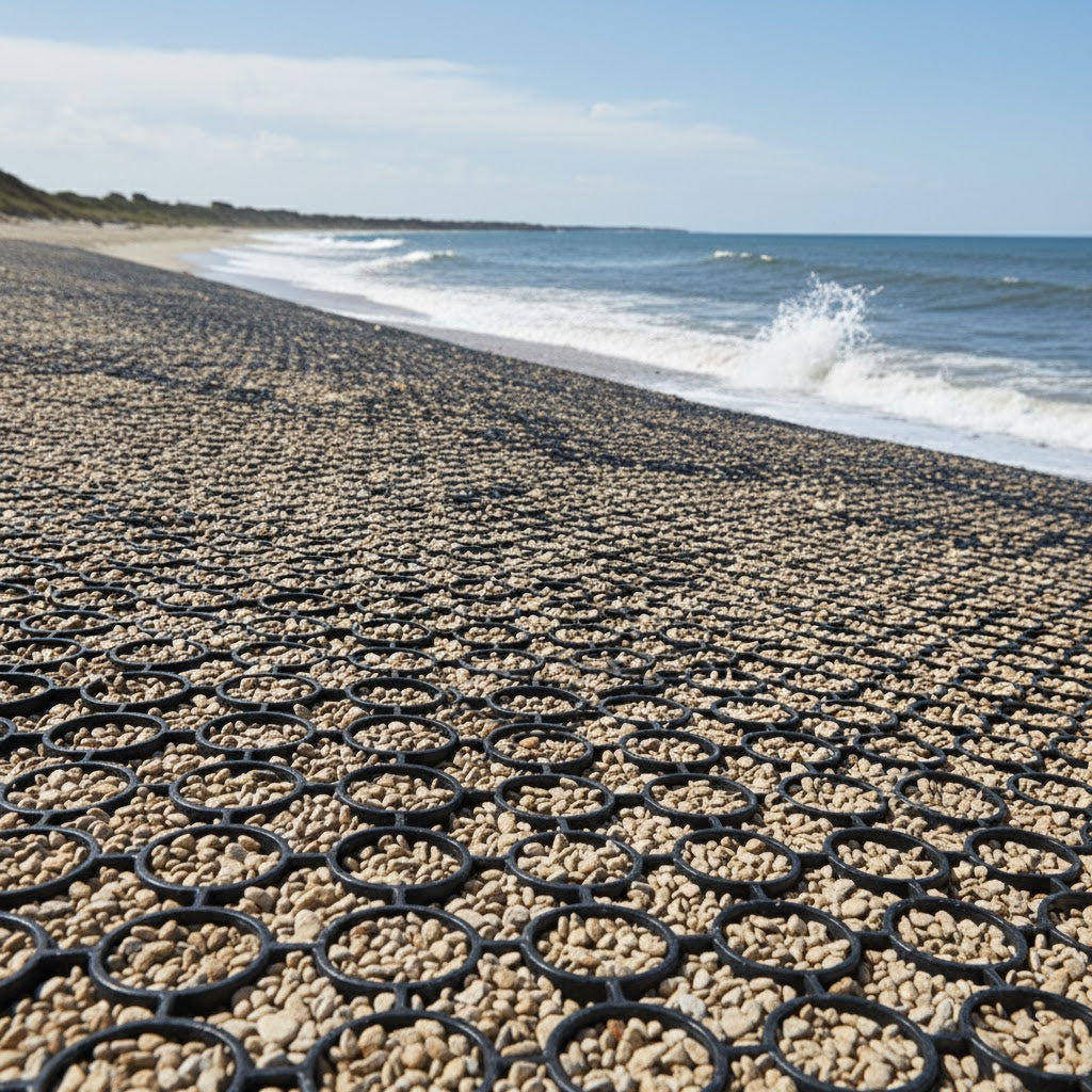 Ground Stabilisation Grid – Recycled Plastic, Heavy Duty, Black