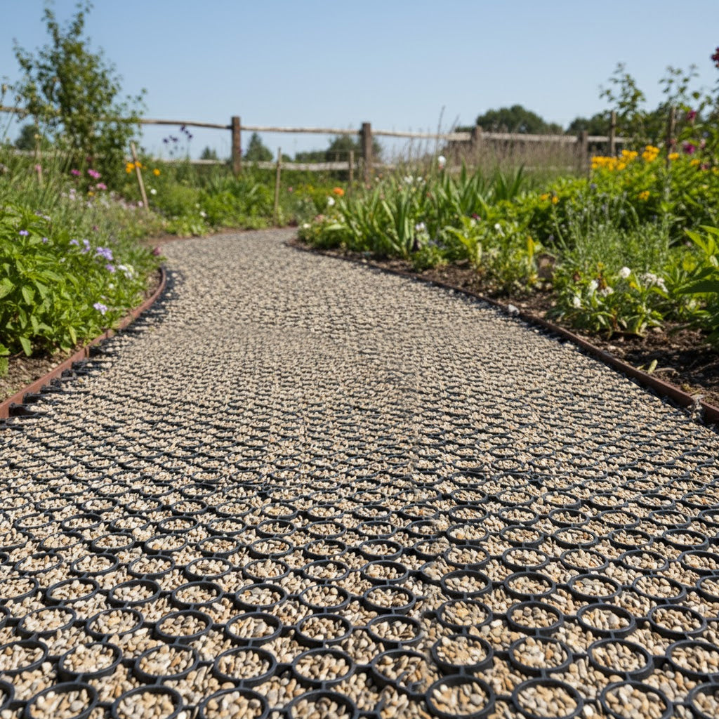 Ground Stabilisation Grid – Recycled Plastic, Heavy Duty, Black