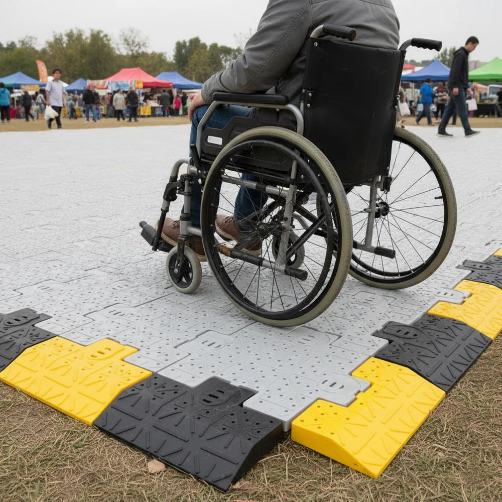 Ramp Edge for Temporary Flooring – Anti-Slip Outdoor Finish