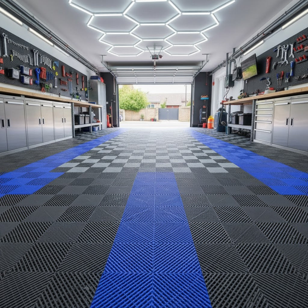 Modular Rib Floor Tile – Recycled, Non-Slip & Heavy Duty