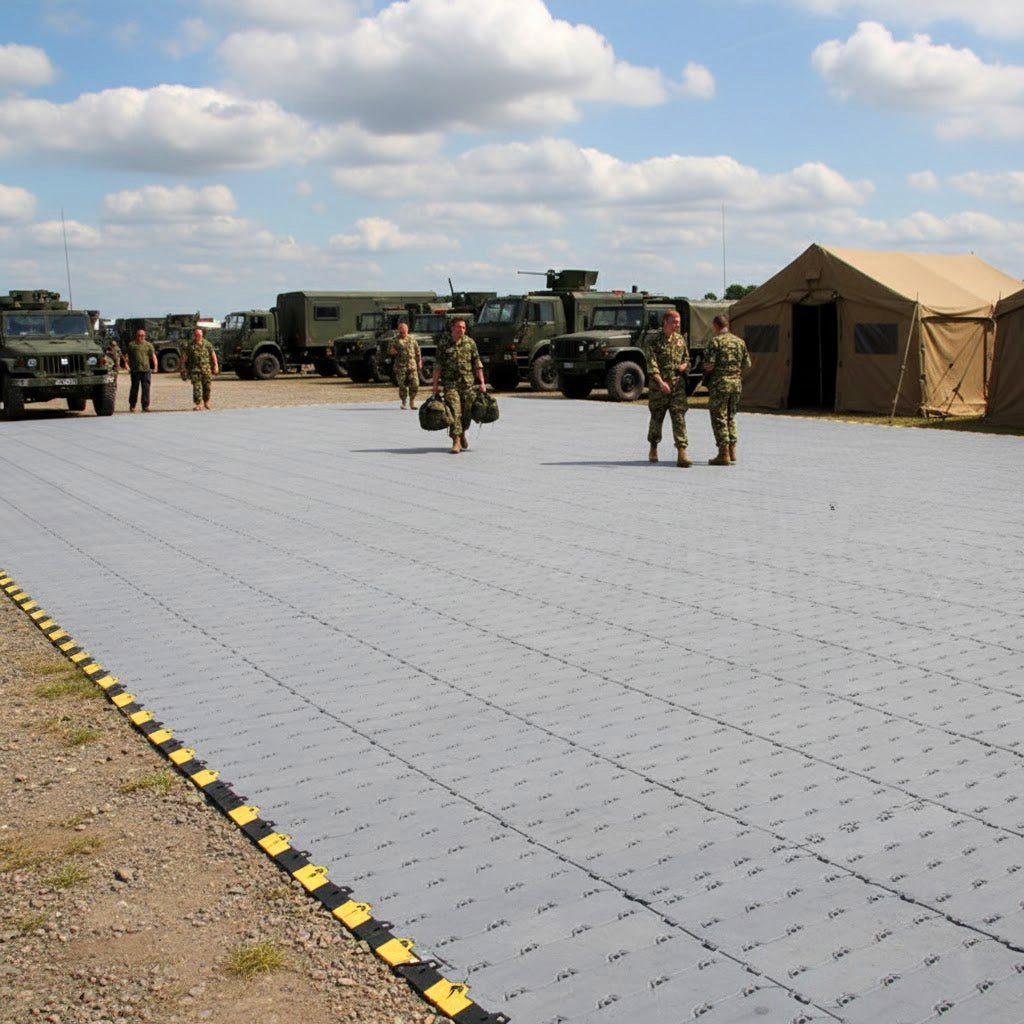 Temporary Event Flooring – Heavy Duty, Lightweight Polymer - 966mm x 275mm x 27mm