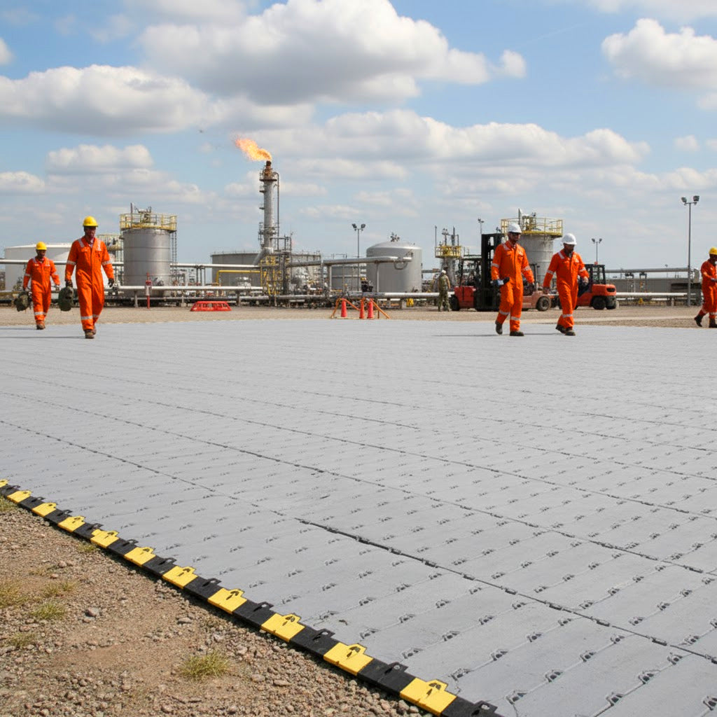 Temporary Event Flooring – Heavy Duty, Lightweight Polymer - 966mm x 275mm x 27mm