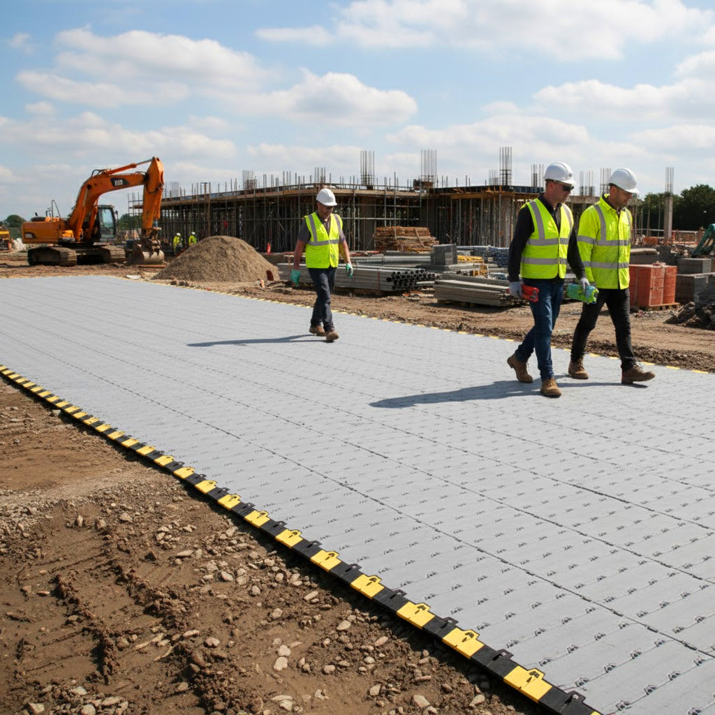 Temporary Event Flooring – Heavy Duty, Lightweight Polymer - 966mm x 275mm x 27mm