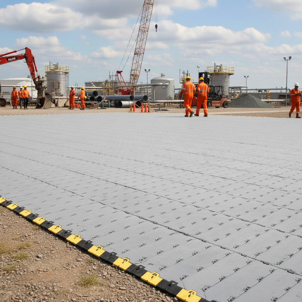 Temporary Event Flooring – Heavy Duty, Lightweight Polymer - 966mm x 275mm x 27mm