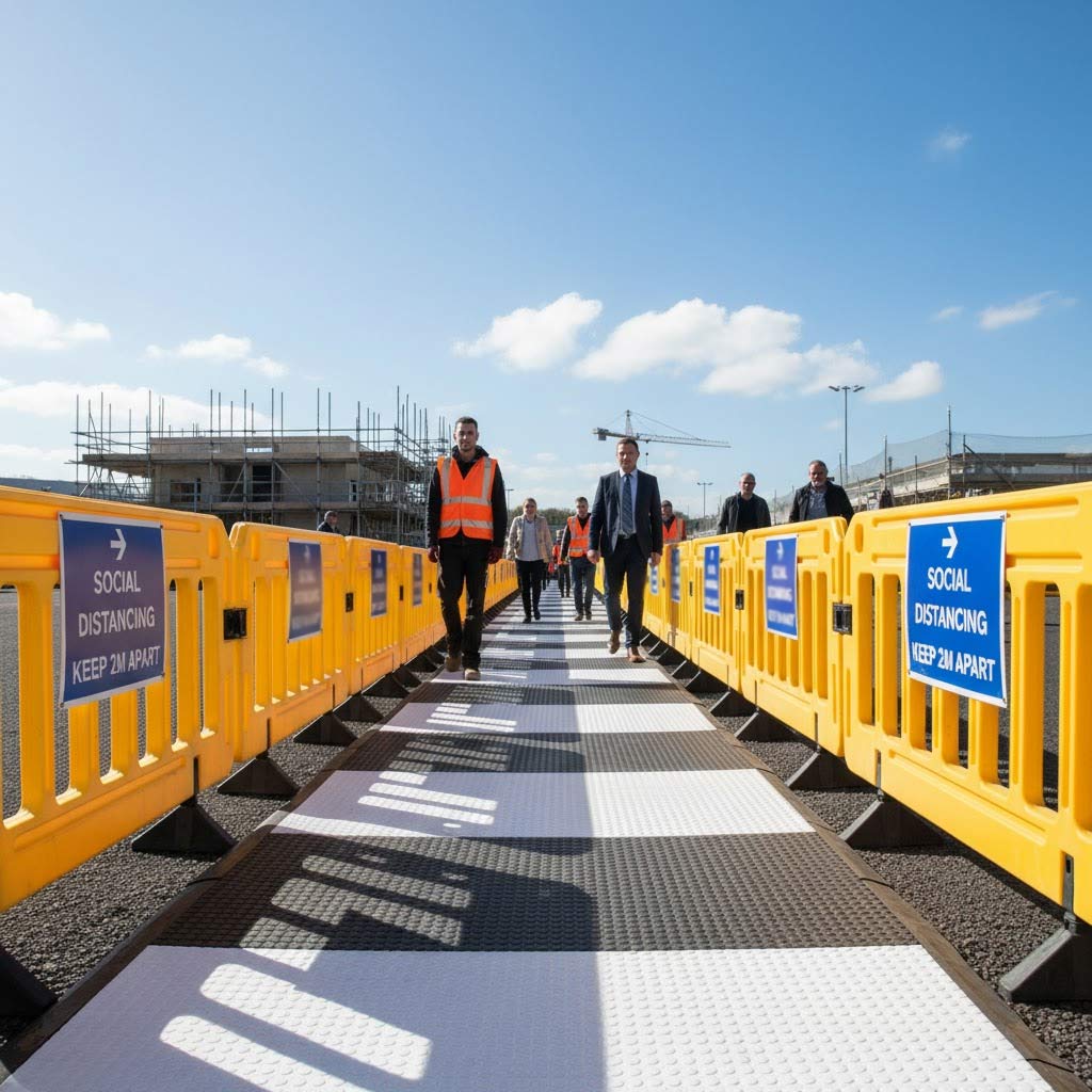 Pedestrian Walkway Mat - Recycled Rubber Non-Slip Heavy Duty