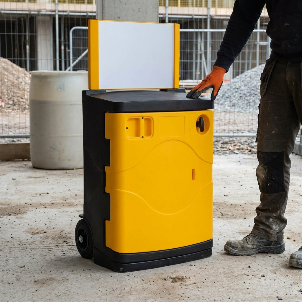Spill Response Station with Cabinet and Signage for Site Safety