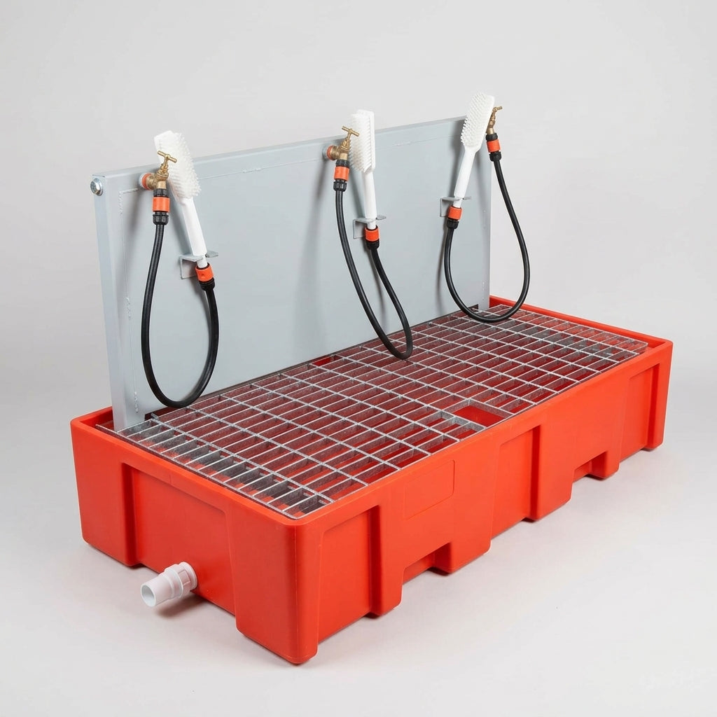 Boot Wash Station with Handheld Brushes for Multiple Users (view 2)