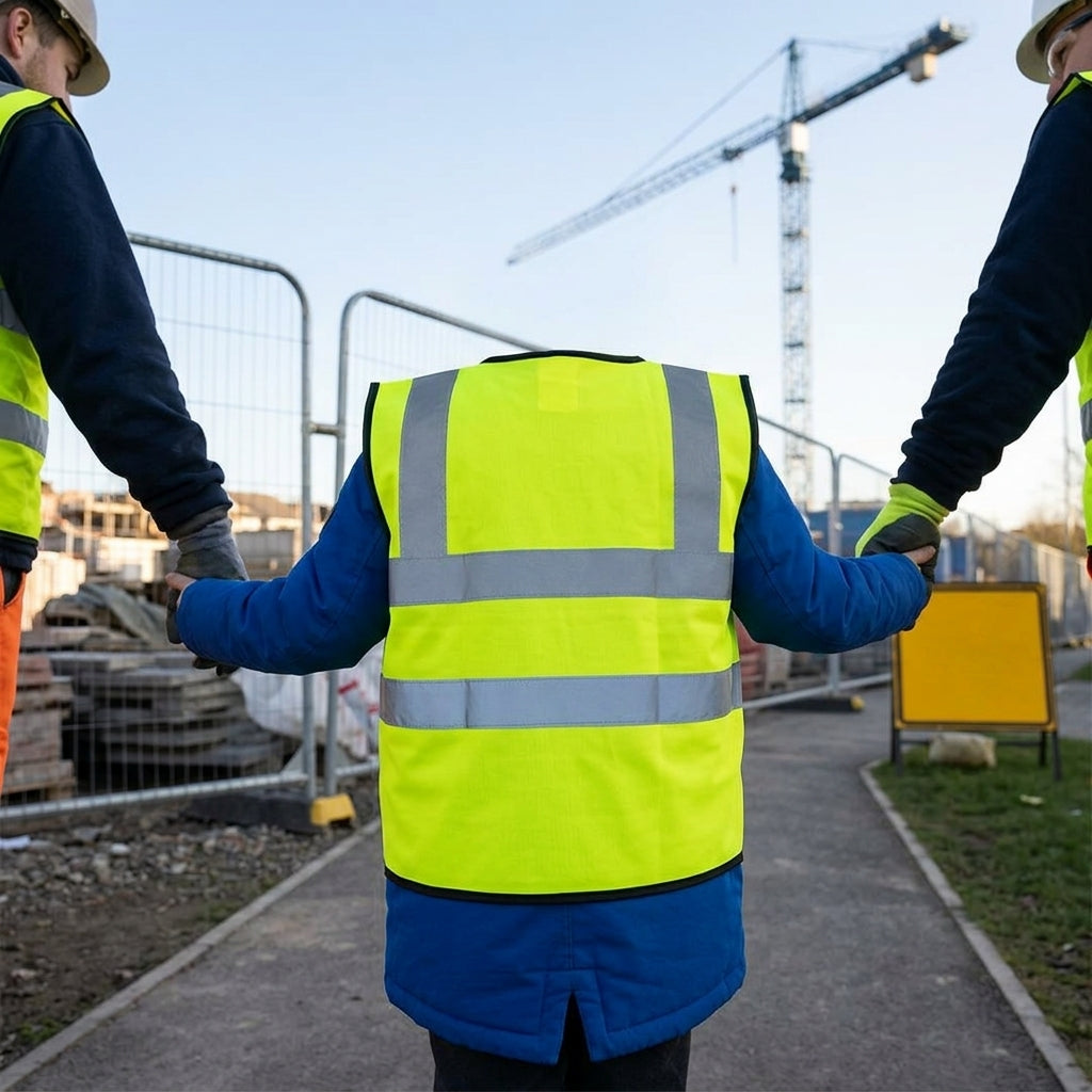 Children’s Hi-Visibility Safety Vest with 2 Band & Brace - BS EN1150