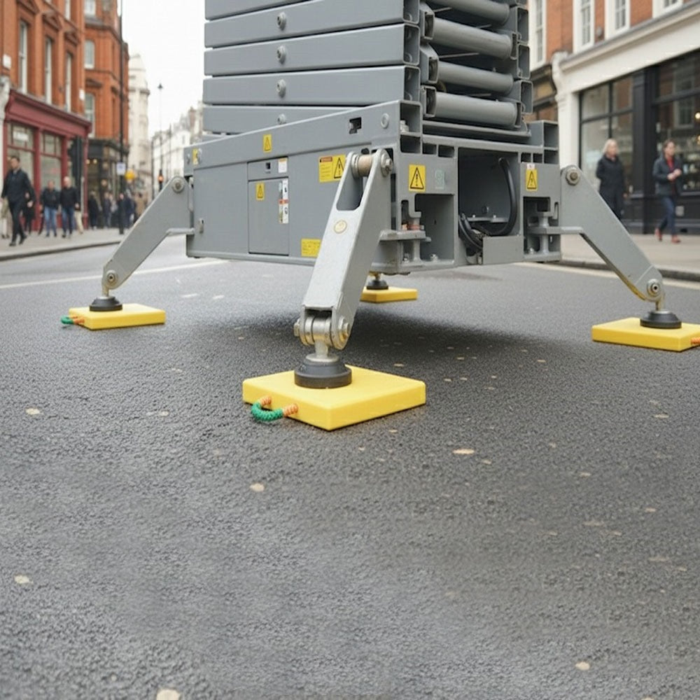 Hi-Viz Outrigger Pad, HMWP, 12-Tonne, 400x400x40mm