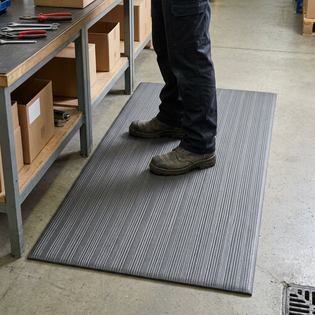 Anti-Fatigue Foam Mat with Ribbed Surface