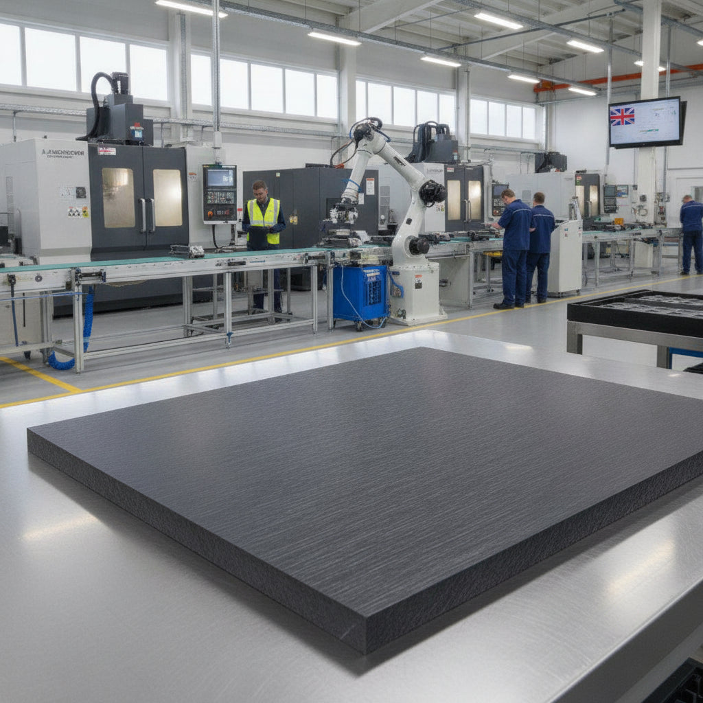 RG 1000 Black Plastic Sheet - 5mm To 8mm Thick