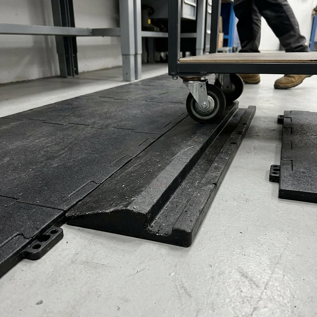 Recycled Access Ramp for Ground Protection Matting