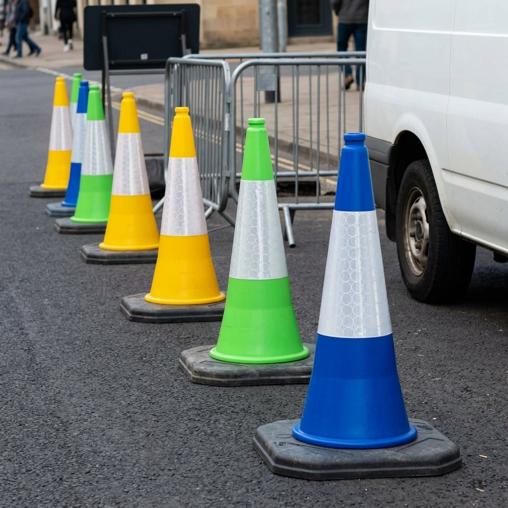 Two Piece Traffic Cone with Weighted Base - 750mm High Visibility