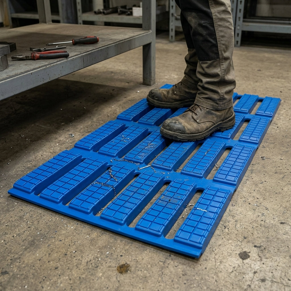 Anti-Slip Open Grid PVC Matting 6mm Thick
