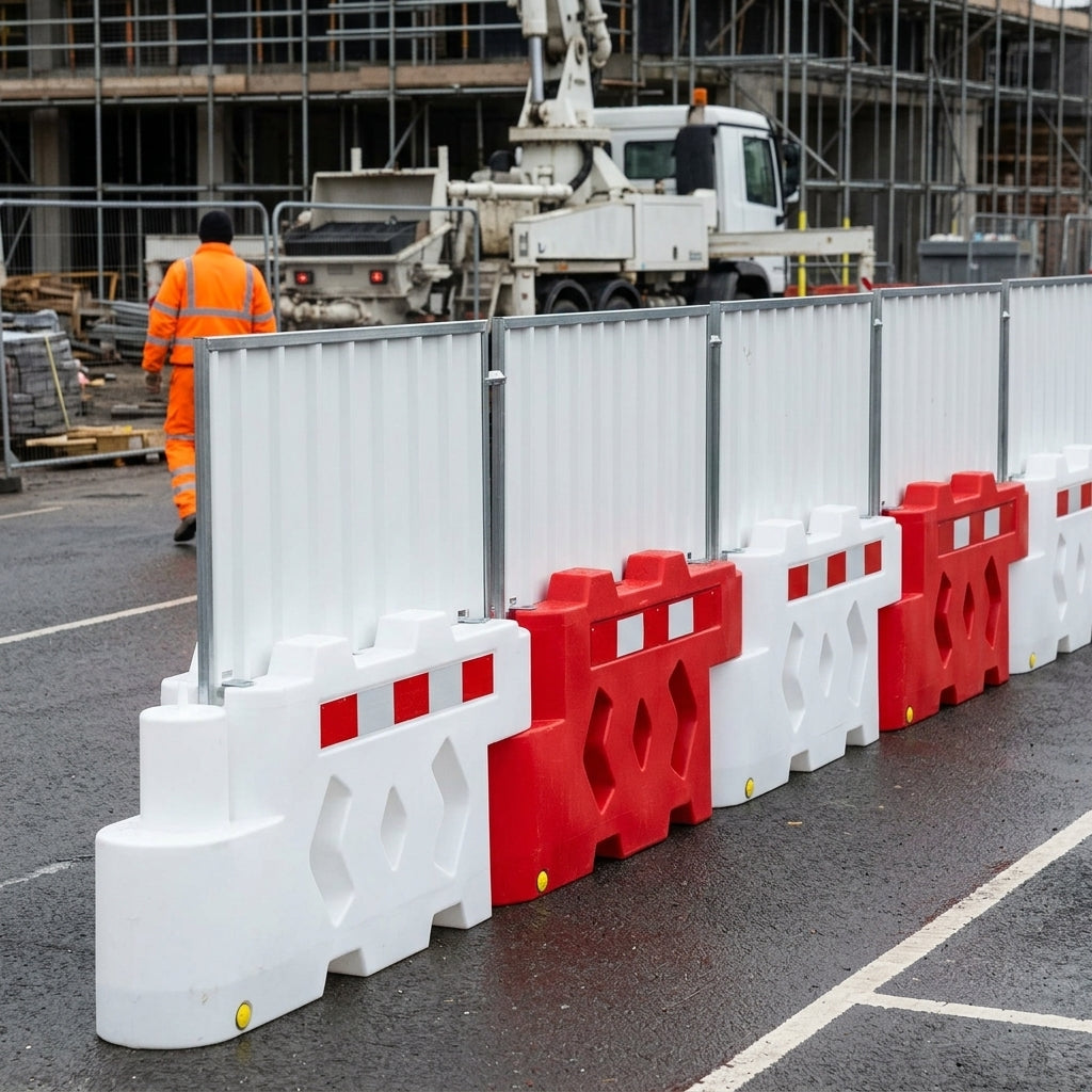 Mesh and Hoarding Fence Panels for Slot-In Barrier Systems