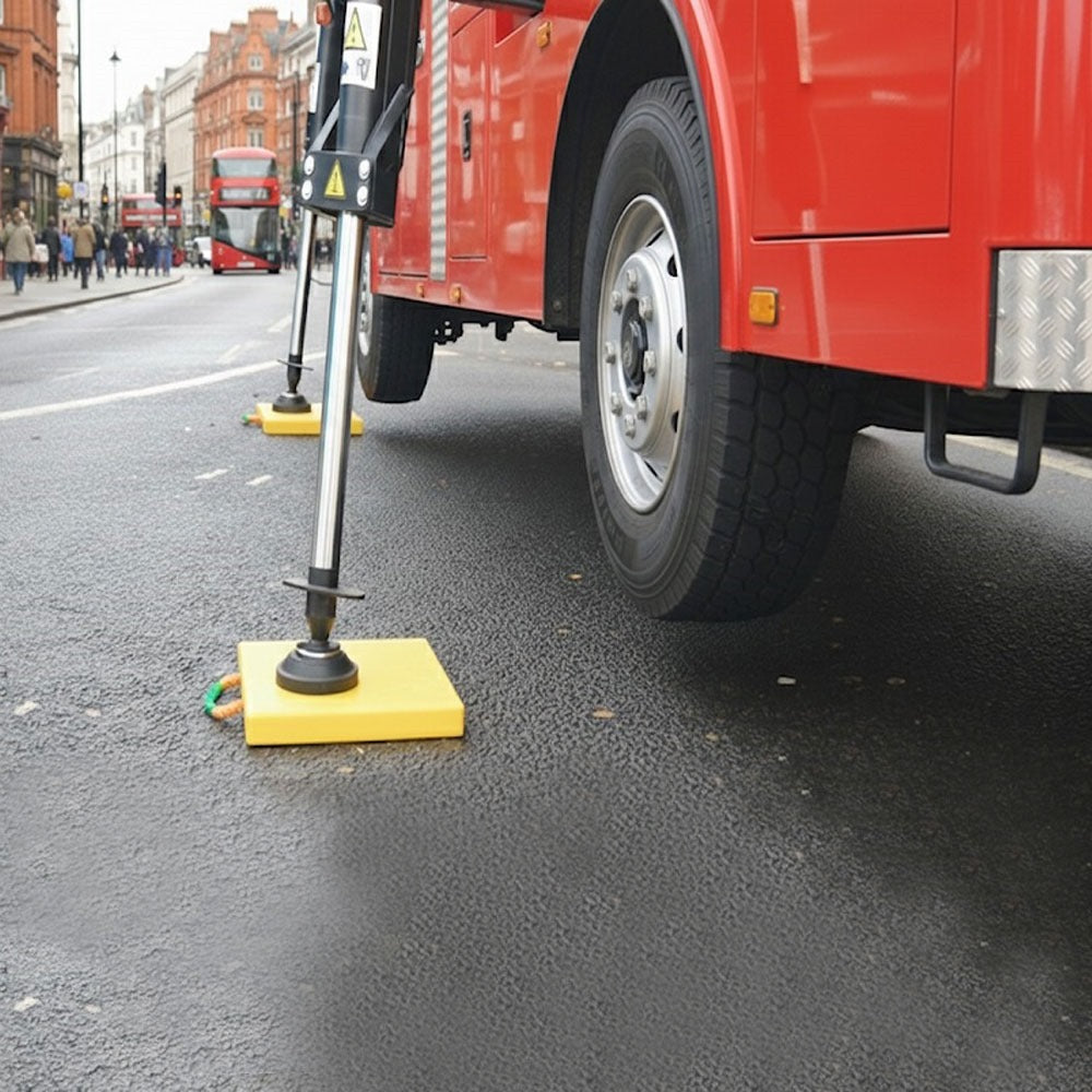 Hi-Viz Outrigger Pad, HMWP, 12-Tonne, 400x400x40mm