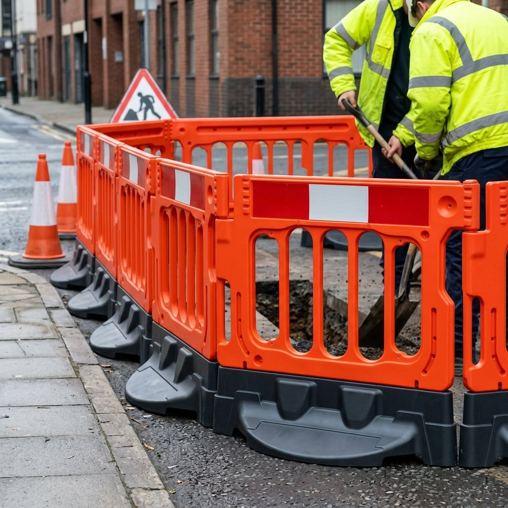 Heavy Duty Roadside Barrier with Reflective Panel - BS EN 12899-1