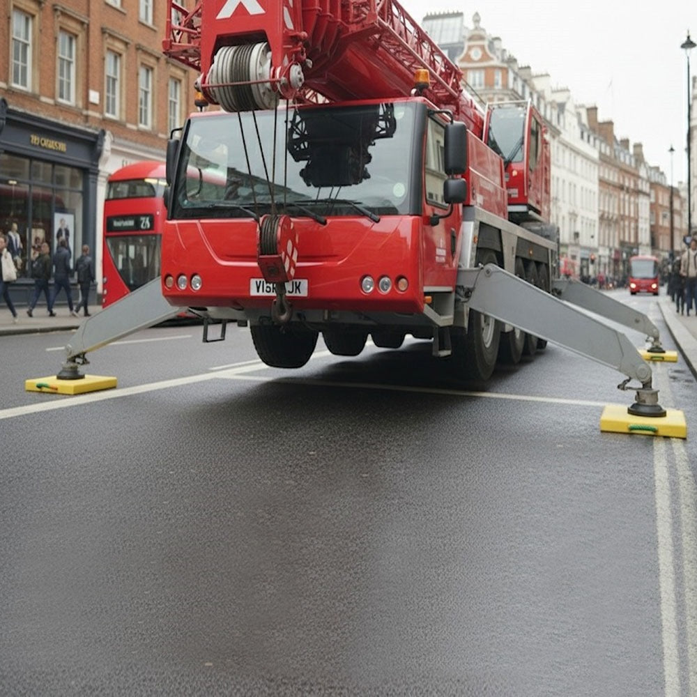 Hi-Viz Outrigger Pad, HMWP, 12-Tonne, 400x400x40mm